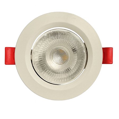 Spot Led Redondo Branco Quente 3000K 3W Bivolt