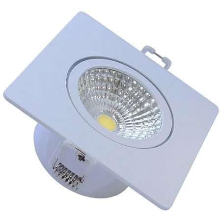 Spot Led Quadrado Branco Quente 3000K  5W Bivolt