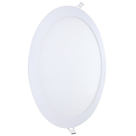 Painel Led Embutir Redondo Branco Frio 6500K 24W Bivolt
