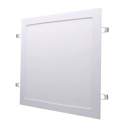 Painel Led Embutir Quadrado Branco Quente 3000K 24W Bivolt
