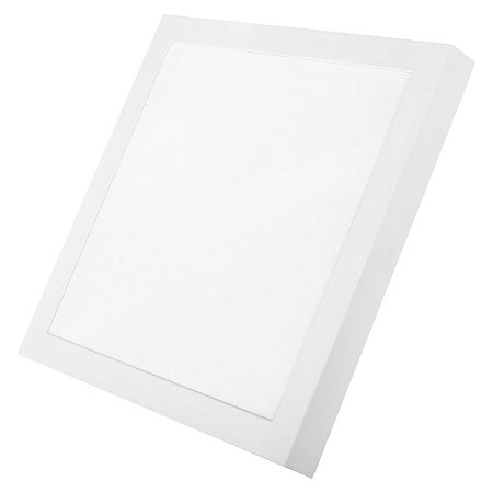 Painel Led Sobrepor Quadrado Branco Quente 3000K 30W Bivolt