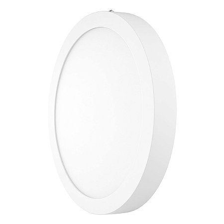 Painel Led Sobrepor Redondo Branco Neutro 4000K 24W Bivolt