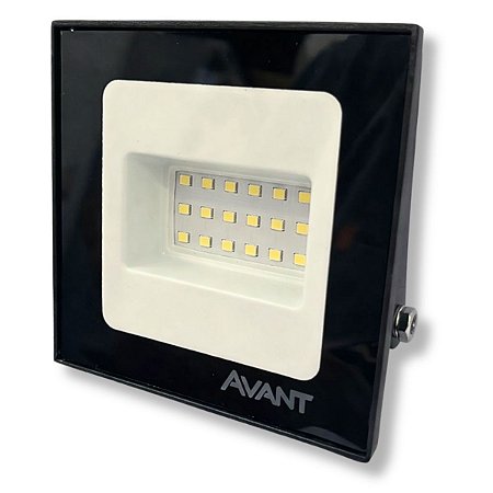 Refletor Luz Led Slim Branco Frio 6500K 20W Bivolt Avant