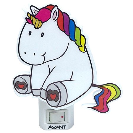 Luz Noturna LED de Tomada 3000K 1W Bivolt Avant Unicórnio