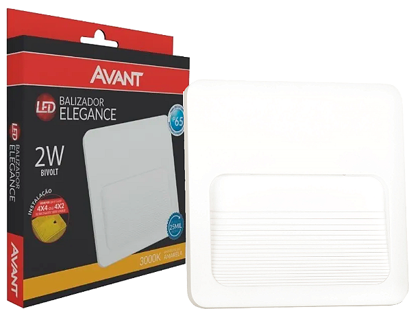 Balizador Led Elegance Branco Quente 3000K 2W IP65 Bivolt
