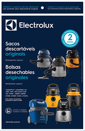 Kit 3 Sacos para Aspirador de Pó Electrolux (CSE10)
