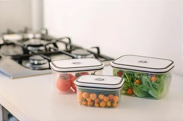 Kit de Potes de Plástico Porta Mantimentos Herméticos Electrolux - 10 Unidades