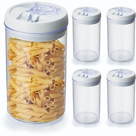 Pote Hermético Crystal Redondo em Acrílico Grande 2L