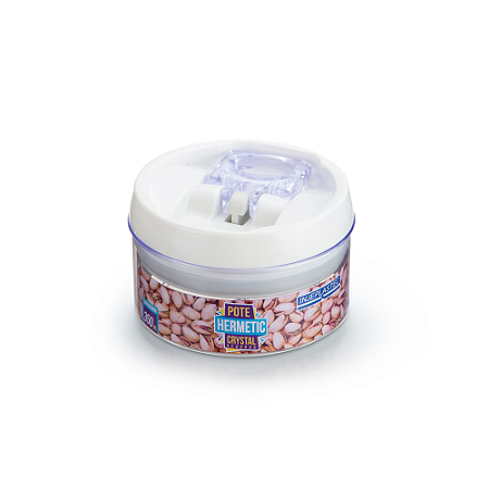 Pote Hermético Crystal Redondo em Acrílico Mini 350ml