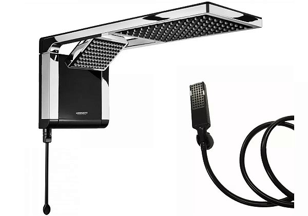 Chuveiro Ducha Acqua Duo Ultra Preto e Cromado 110V 5500W Lorenzetti
