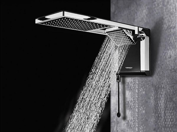 Chuveiro Ducha Acqua Duo Ultra Preto e Cromado 220V 7800W Lorenzetti