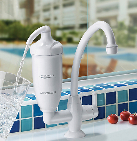 Torneira para Cozinha de Mesa com Purificador de Água Acqua Bella Branca Lorenzetti
