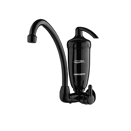 Torneira para Cozinha de Parede com Purificador de Água Acqua Bella Preto Lorenzetti