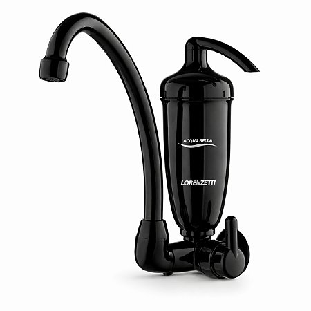 Torneira para Cozinha de Parede com Purificador de Água Acqua Bella Preto Lorenzetti
