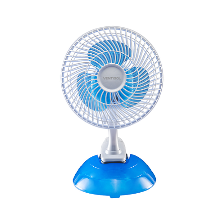 Mini Ventilador Portátil 3 Pás Base ou Clipe 20cm 110V Branco Ventisol