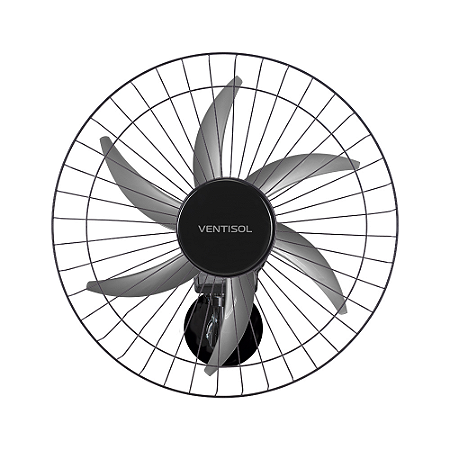 Ventilador de Parede Steel Oscilante Comercial 50cm 6 Pás Bivolt Preto Ventisol