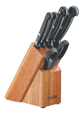 Jogo de Facas Ultracorte com Suporte de Madeira 6 Peças Tramontina