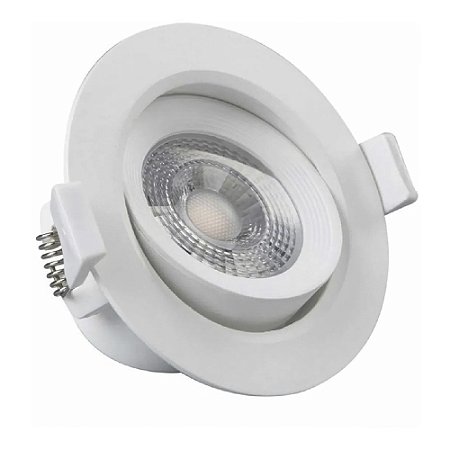 Spot Led Direcional Redondo 3W Branco Quente 3000k Bivolt