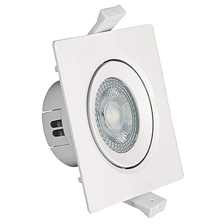 Spot Led Direcional Quadrado 9W Branco Quente 3000k Bivolt