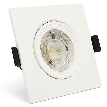 Spot Led Direcional Quadrado 7W Branco Frio 6500k Bivolt