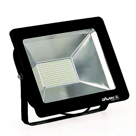 Refletor Led Slim High Power Branco Frio 6500K 100W Bivolt