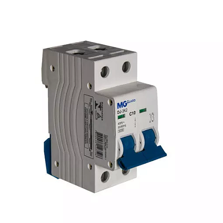 Disjuntor Bipolar 10A Curva C DJ-3K2