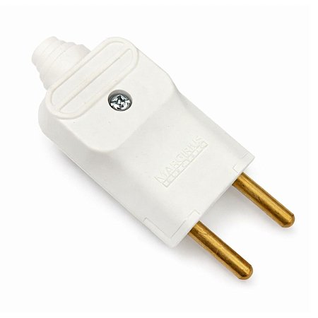 Plugue Desmontável 2P 180º de 20A com Prensa Cabos p/ Tomada