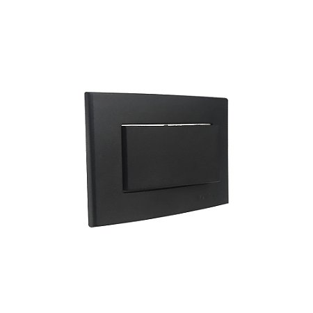 Interruptor Simples 10A/250V para Embutir em Móvel Linha Clean 65x45mm Preto Ebony