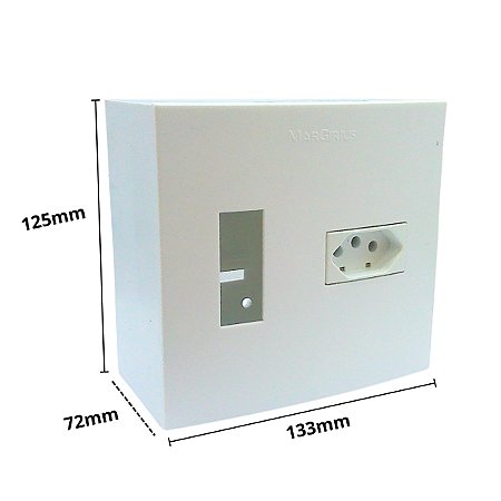 Caixa de Sobrepor para Disjuntor 4x4 + 1 Tomada 2P+T 20A/250V