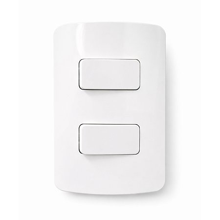Placa 4x2 com 2 Interruptores Simples 10A/250V Linha B3