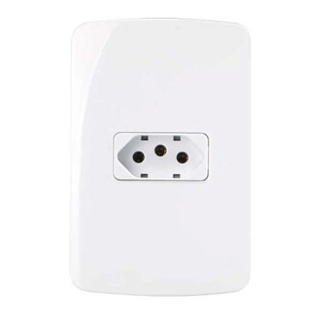 Placa 4x2 com 1 Tomada Padrão Brasileiro 2P+T 20A/250V Linha B3