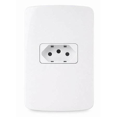 Placa 4x2 com Tomada 2P+T 20A 250V~ Padrão Brasileiro Branco