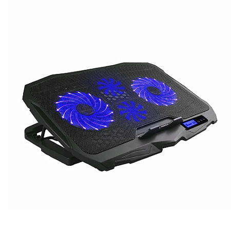 Cooler para Notebook Ingvar Gamer com LED Azul e 4 Ventoinhas Warrior (AC332)