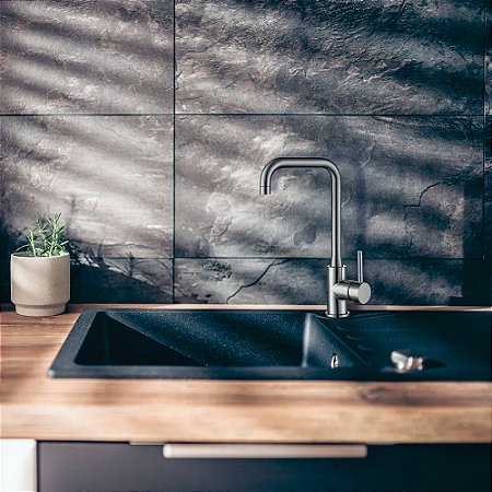 Misturador Monocomando para Cozinha de Mesa de Níquel Escovado Loft 2257 N82 Lorenzetti