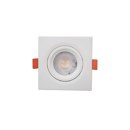 Spot Dicróico Direcional Quadrado 5W Branco Quente 3000k Bivolt