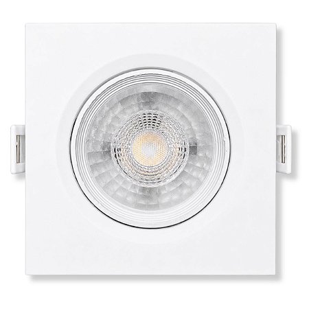 Spot Dicróico Direcional Quadrado 5W Branco Quente 3000k Bivolt