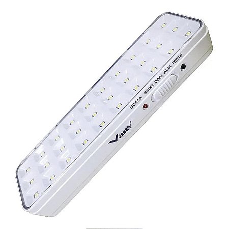Luminária de Emergência 30 Leds 6500K Bivolt
