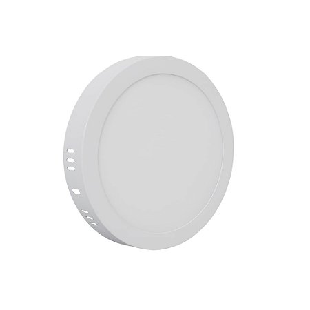 Painel Led Sobrepor Redondo Branco Frio 6000K 12W Bivolt