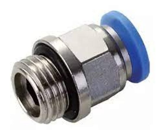 Conexão Pneumática Instantânea Reta Macho 12mm 1/4" BSP