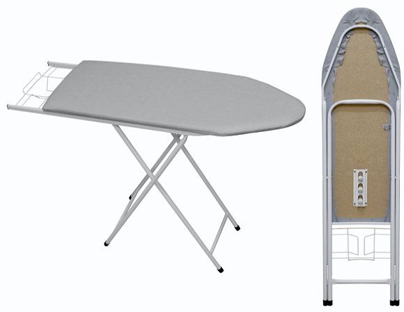 Tábua de Passar Roupa Carla Tampo Madeira 100cm Branca