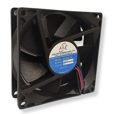 Cooler Mini Ventilador 8025S-24 3 Fios 24V AsaFan D82 80mm