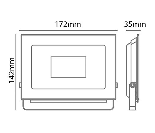 Mini Refletor Floodlight MicroLed SMD Branco Frio 6000K 100W Bivolt