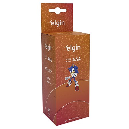 Pilha de Zinco Energy AAA Caixa com 40 Elgin