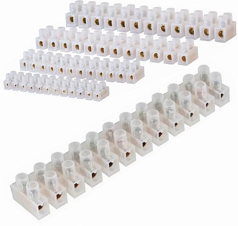 Conector de Barra Termoplástico 6mm 25A/380V c/ 12 Pólos