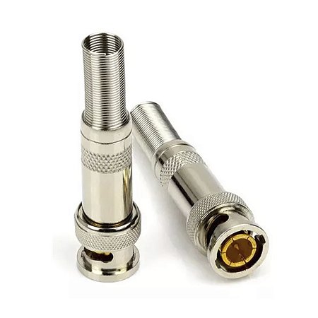 Conector BNC Mola para Parafuso e Solda RG6