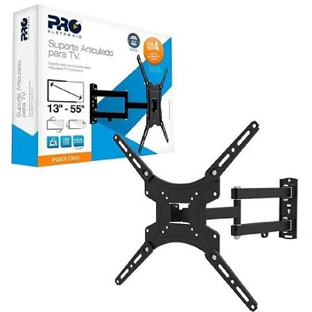 Suporte Articulado para TV de 13 a 55 Polegadas com 3 Articulações