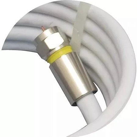 Cabo Coaxial Flexível RG59 com 15 Metros