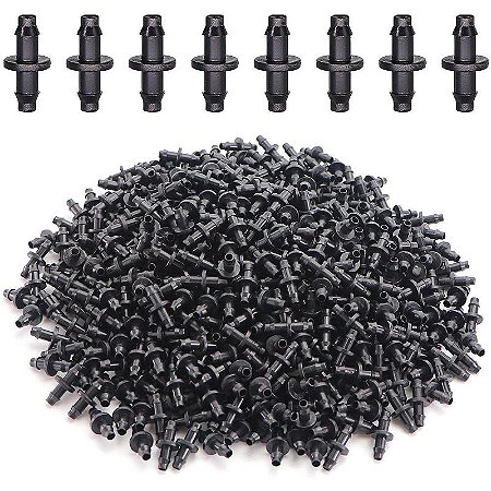 Conector Grapa Dentado para Mangueira Micro Tubo PELBD 4mm x 6mm