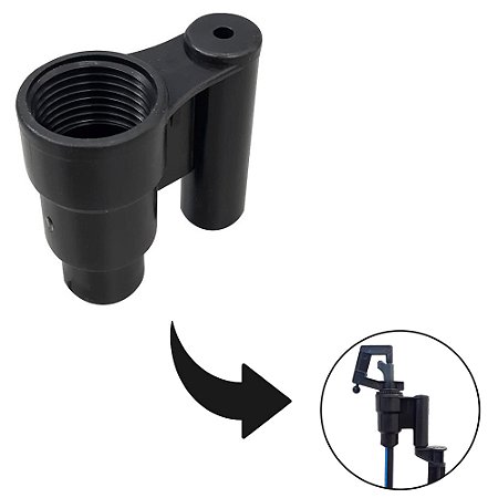 Adaptador Roscado 1/2" para Microtubo Externo de 7mm para Haste com Ponta 8mm