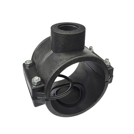 Colar de Tomada para Aspersor 100mm X 1" com Derivação Simples Roscada C/ 4 Parafusos